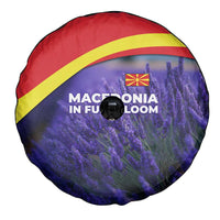 Macedonia Spare Tire Cover with Lavender Field and Bloom Curve Design - Wonder Print Shop