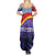 Macedonia Summer Maxi Dress with Lavender Field and Bloom Curve Design - Wonder Print Shop