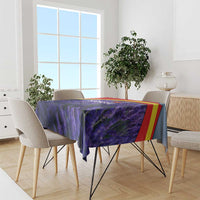 Macedonia Tablecloth with Lavender Field and Bloom Curve Design - Wonder Print Shop