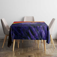 Macedonia Tablecloth with Lavender Field and Bloom Curve Design - Wonder Print Shop