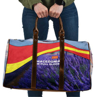 Macedonia Travel Bag with Lavender Field and Bloom Curve Design - Wonder Print Shop