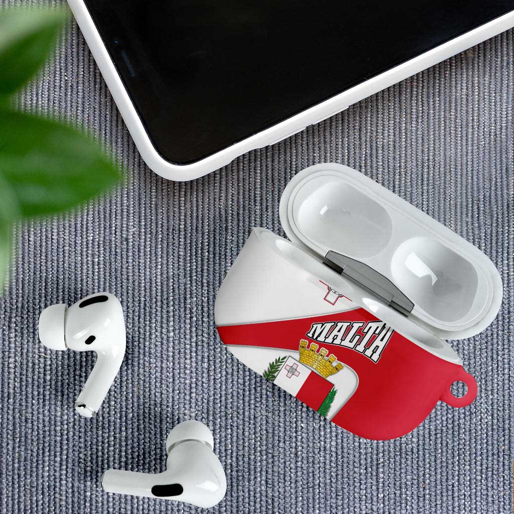 Malta AirPods Case with Coat of Arms and Island Map Design - Wonder Print Shop