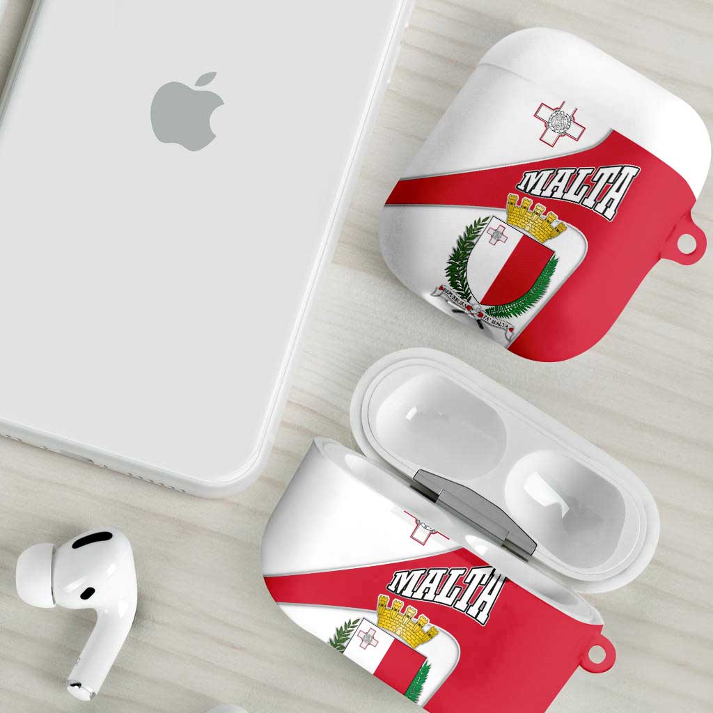 Malta AirPods Case with Coat of Arms and Island Map Design - Wonder Print Shop