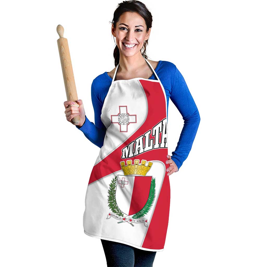 Malta Apron with Coat of Arms and Island Map Design - Wonder Print Shop