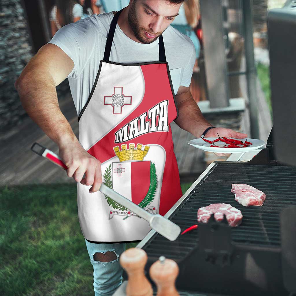 Malta Apron with Coat of Arms and Island Map Design - Wonder Print Shop