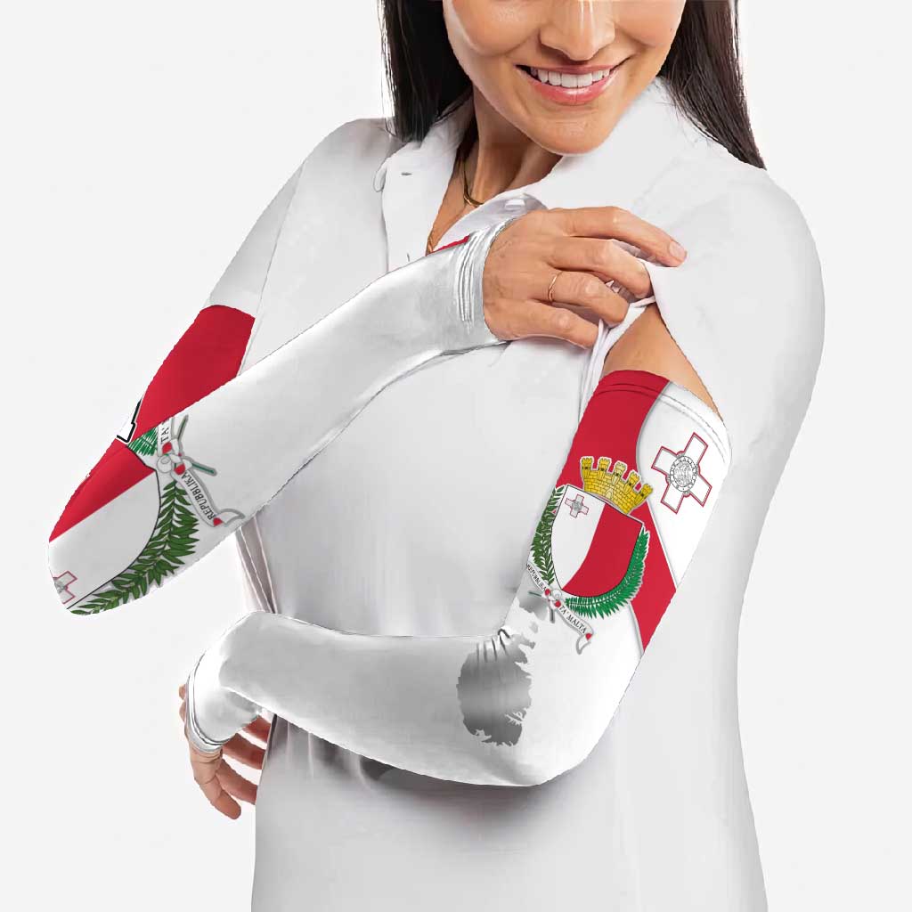 Malta Arm Sleeves with Coat of Arms and Island Map Design - Wonder Print Shop