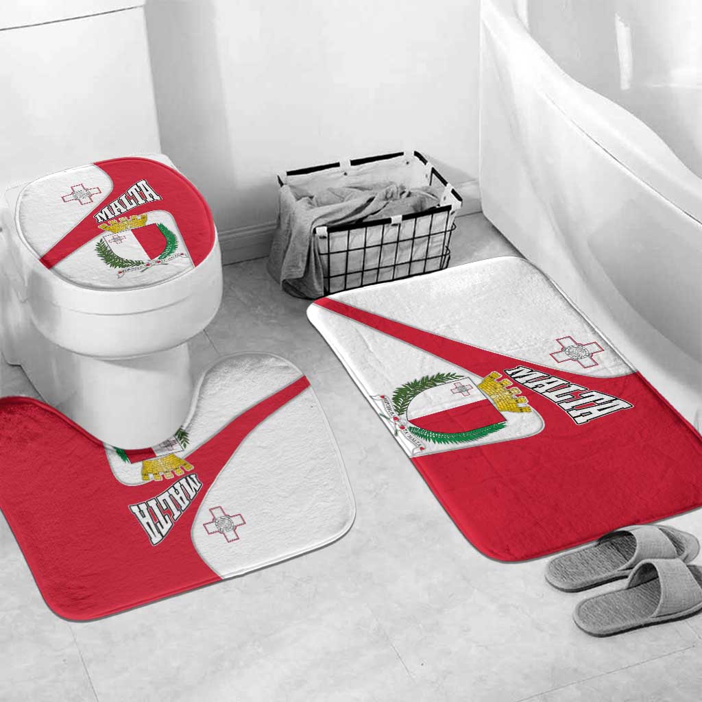 Malta Bathroom Set with Coat of Arms and Island Map Design - Wonder Print Shop