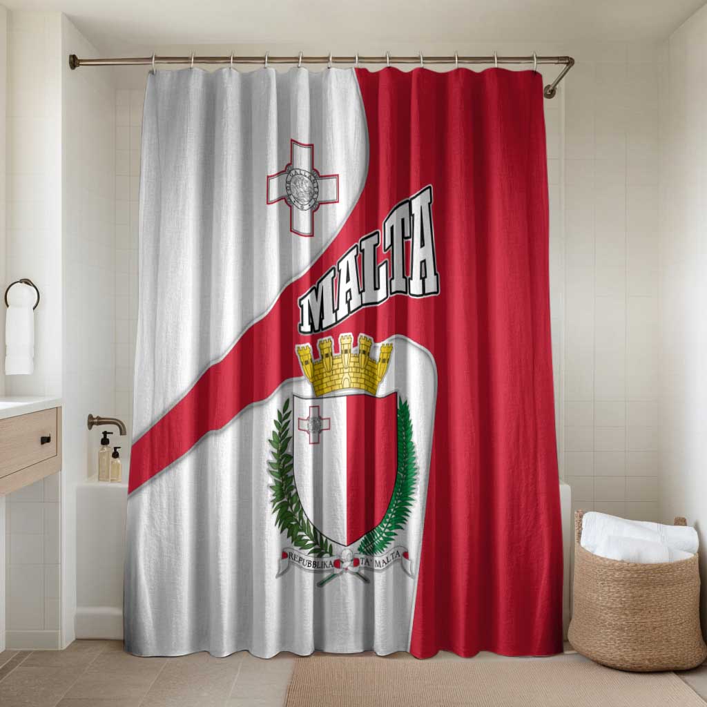Malta Bathroom Set with Coat of Arms and Island Map Design - Wonder Print Shop