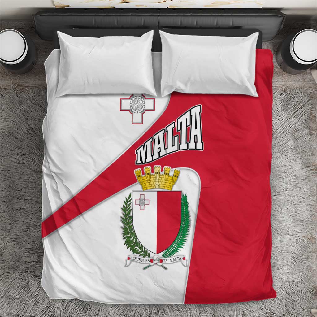 Malta Bedding Set with Coat of Arms and Island Map Design - Wonder Print Shop
