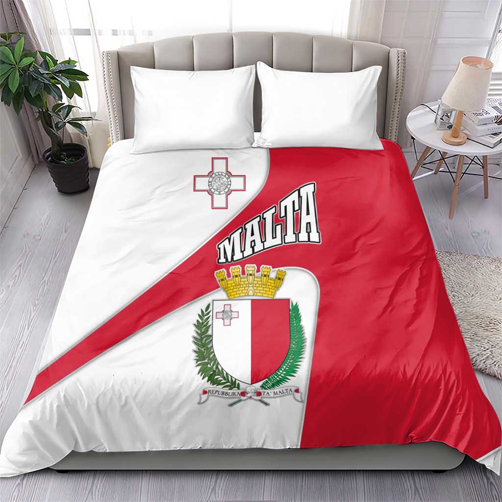 Malta Bedding Set with Coat of Arms and Island Map Design - Wonder Print Shop