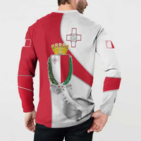 Malta Button Sweatshirt with Coat of Arms and Island Map Design - Wonder Print Shop