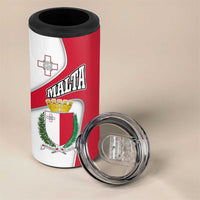 Malta 4 in 1 Can Cooler Tumbler with Coat of Arms and Island Map Design - Wonder Print Shop