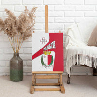 Malta Canvas Wall Art with Coat of Arms and Island Map Design - Wonder Print Shop
