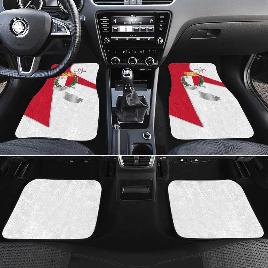 Malta Car Mats with Coat of Arms and Island Map Design - Wonder Print Shop