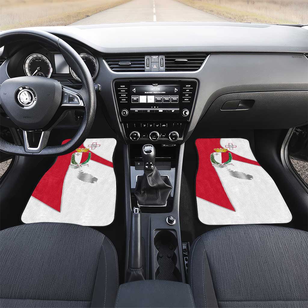 Malta Car Mats with Coat of Arms and Island Map Design - Wonder Print Shop