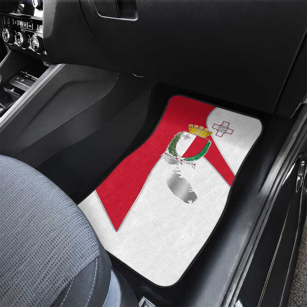 Malta Car Mats with Coat of Arms and Island Map Design - Wonder Print Shop
