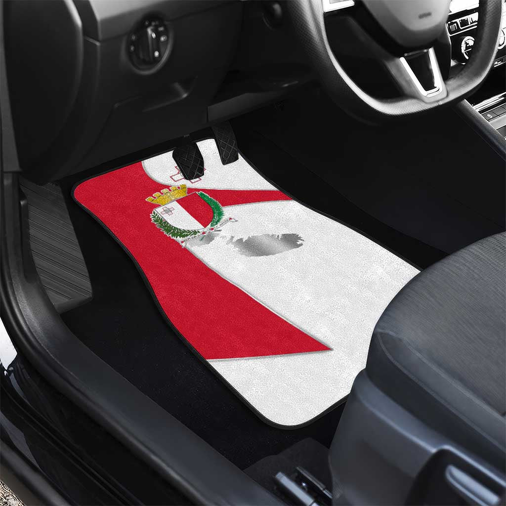 Malta Car Mats with Coat of Arms and Island Map Design - Wonder Print Shop
