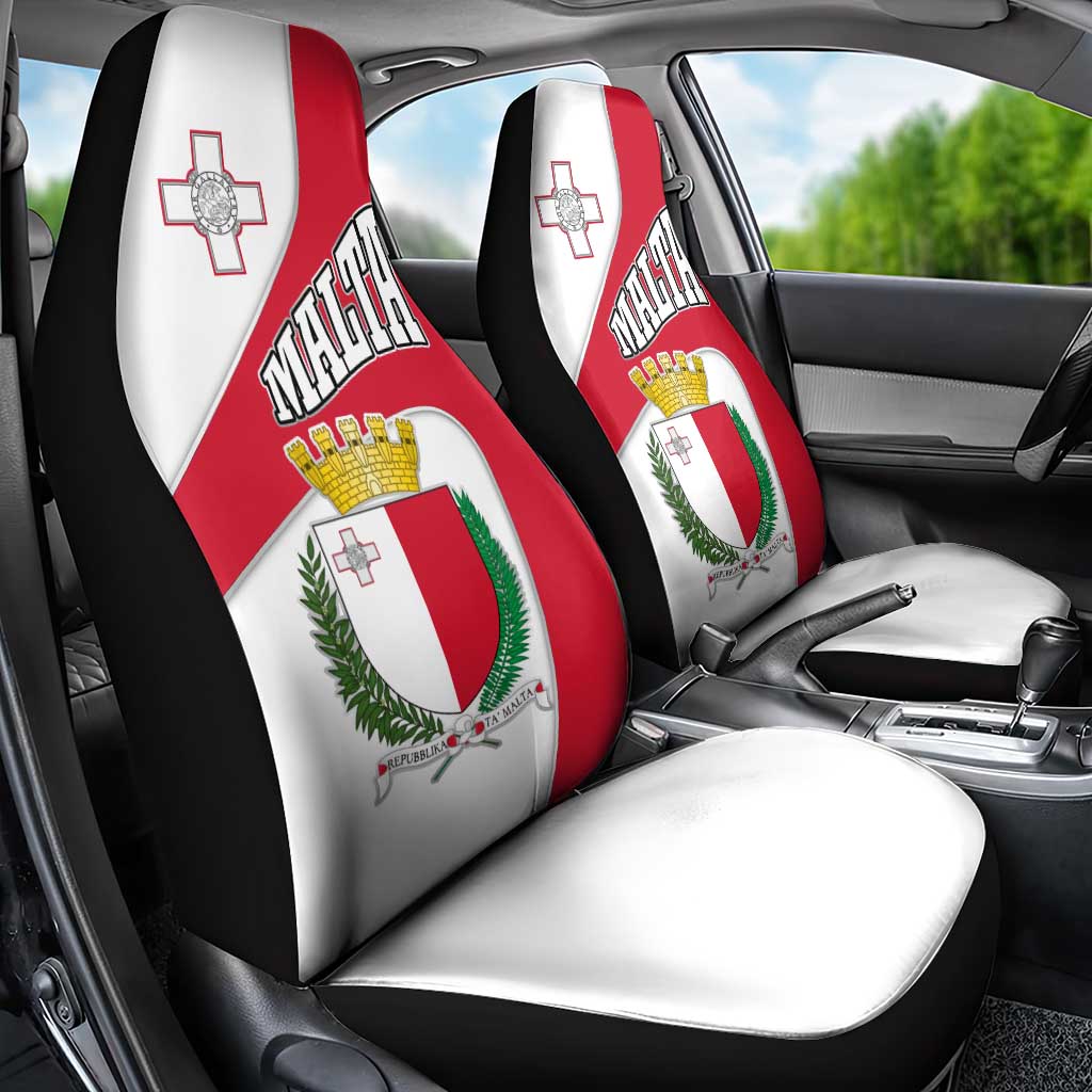 Malta Car Seat Cover with Coat of Arms and Island Map Design - Wonder Print Shop
