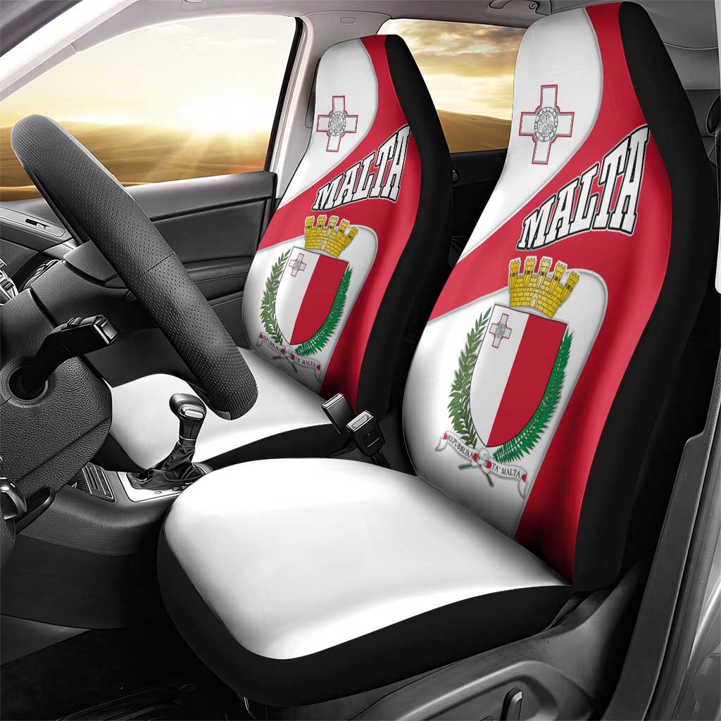 Malta Car Seat Cover with Coat of Arms and Island Map Design - Wonder Print Shop