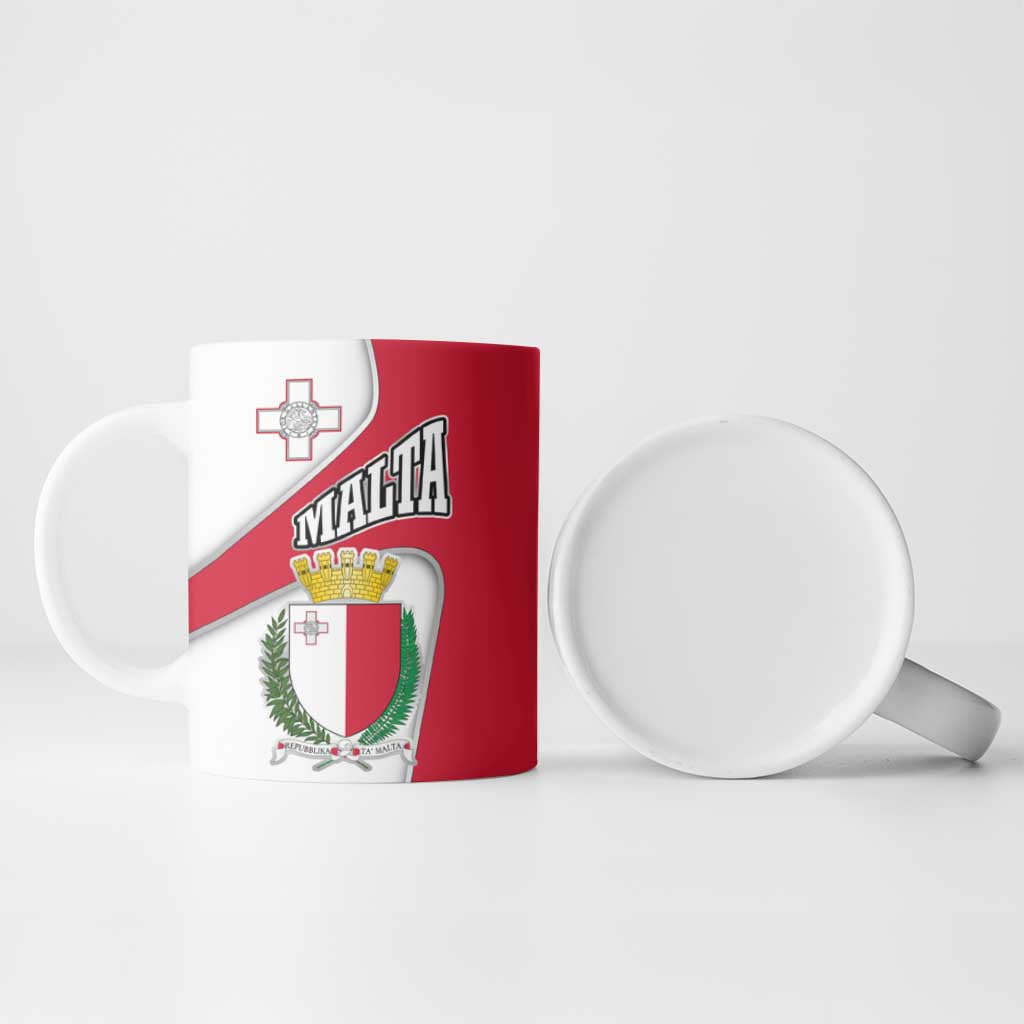 Malta Ceramic Mug with Coat of Arms and Island Map Design - Wonder Print Shop
