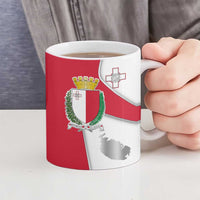 Malta Ceramic Mug with Coat of Arms and Island Map Design - Wonder Print Shop