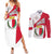 Malta Couples Matching Summer Maxi Dress and Long Sleeve Button Shirt with Coat of Arms and Island Map Design - Wonder Print Shop