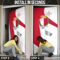 Malta Door Cover with Coat of Arms and Island Map Design - Wonder Print Shop