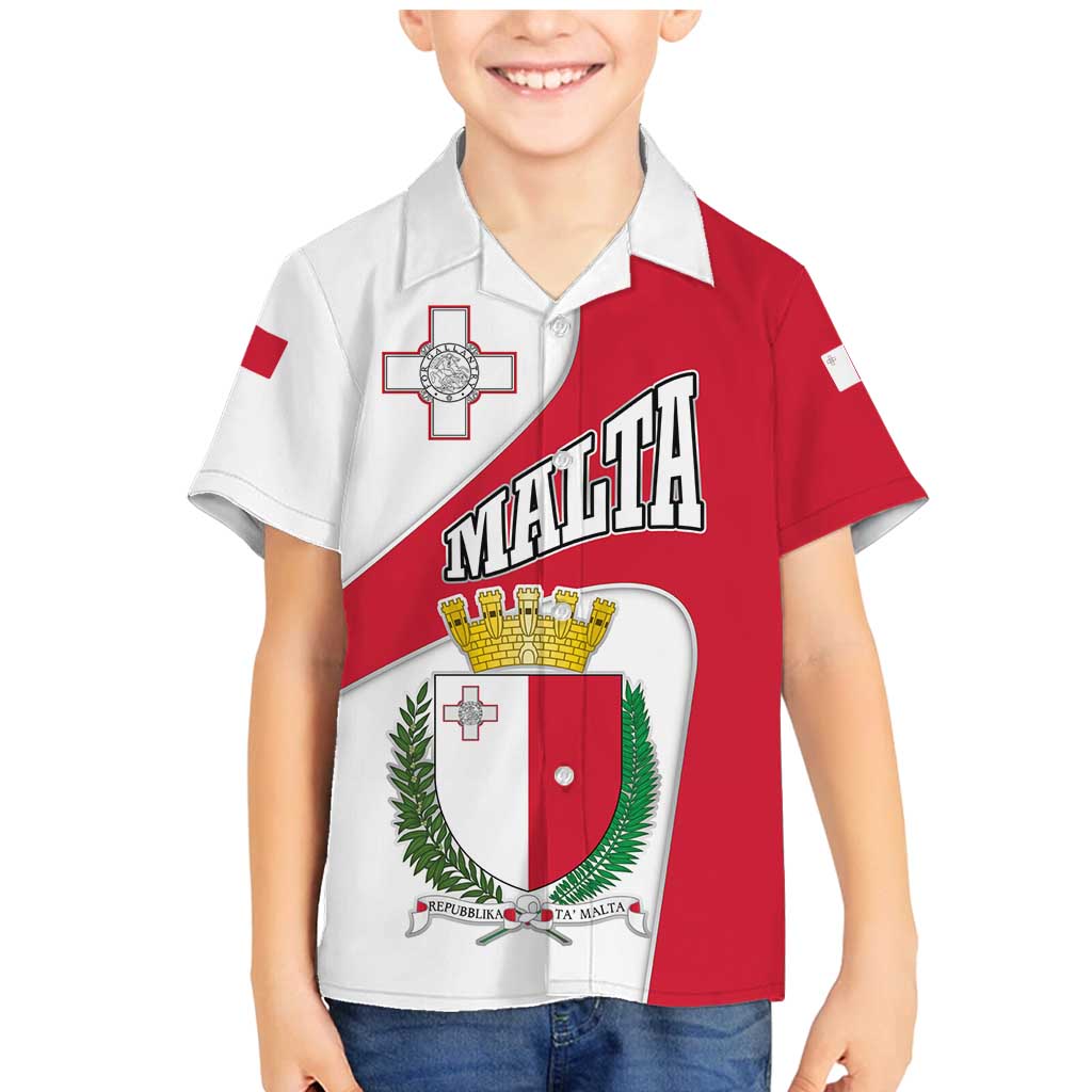 Malta Family Matching Mermaid Dress and Hawaiian Shirt with Coat of Arms and Island Map Design - Wonder Print Shop