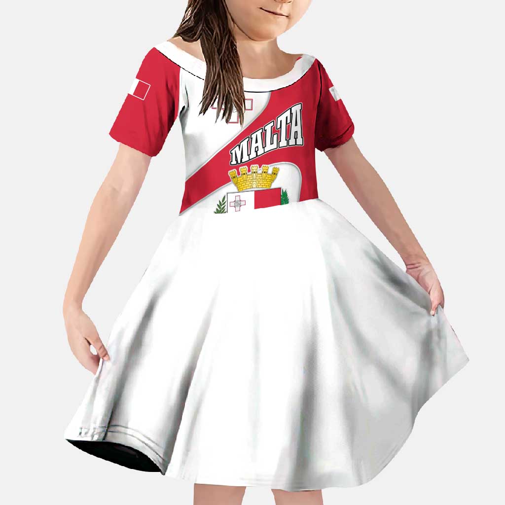 Malta Family Matching Off Shoulder Maxi Dress and Hawaiian Shirt with Coat of Arms and Island Map Design - Wonder Print Shop