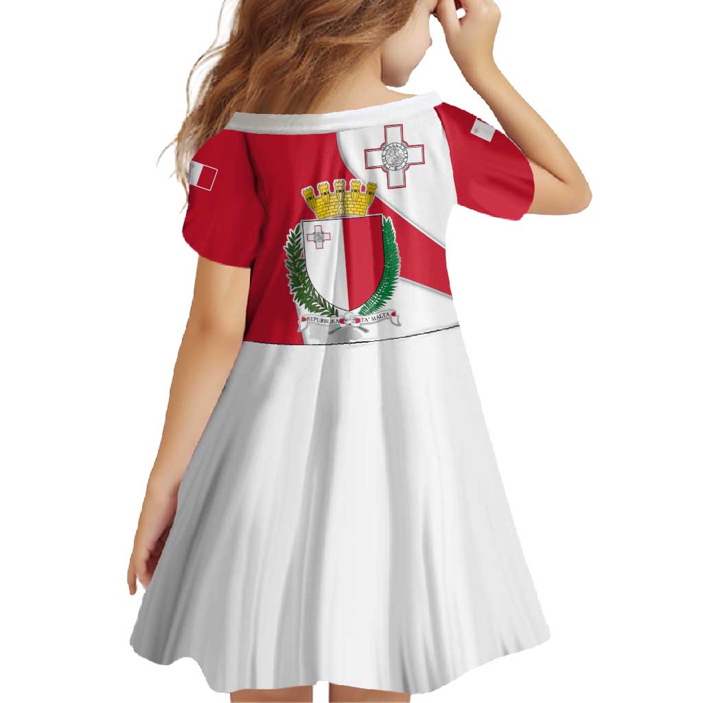 Malta Family Matching Off Shoulder Maxi Dress and Hawaiian Shirt with Coat of Arms and Island Map Design - Wonder Print Shop