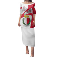 Malta Family Matching Puletasi and Hawaiian Shirt with Coat of Arms and Island Map Design - Wonder Print Shop