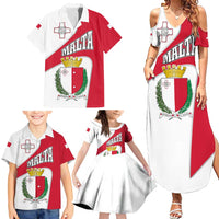 Malta Family Matching Summer Maxi Dress and Hawaiian Shirt with Coat of Arms and Island Map Design - Wonder Print Shop
