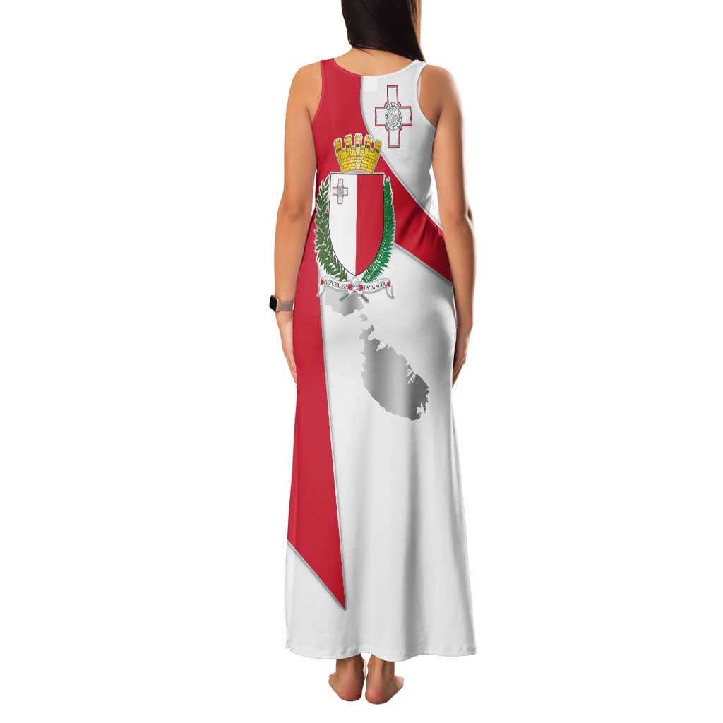 Malta Family Matching Tank Maxi Dress and Hawaiian Shirt with Coat of Arms and Island Map Design - Wonder Print Shop