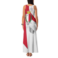 Malta Family Matching Tank Maxi Dress and Hawaiian Shirt with Coat of Arms and Island Map Design - Wonder Print Shop