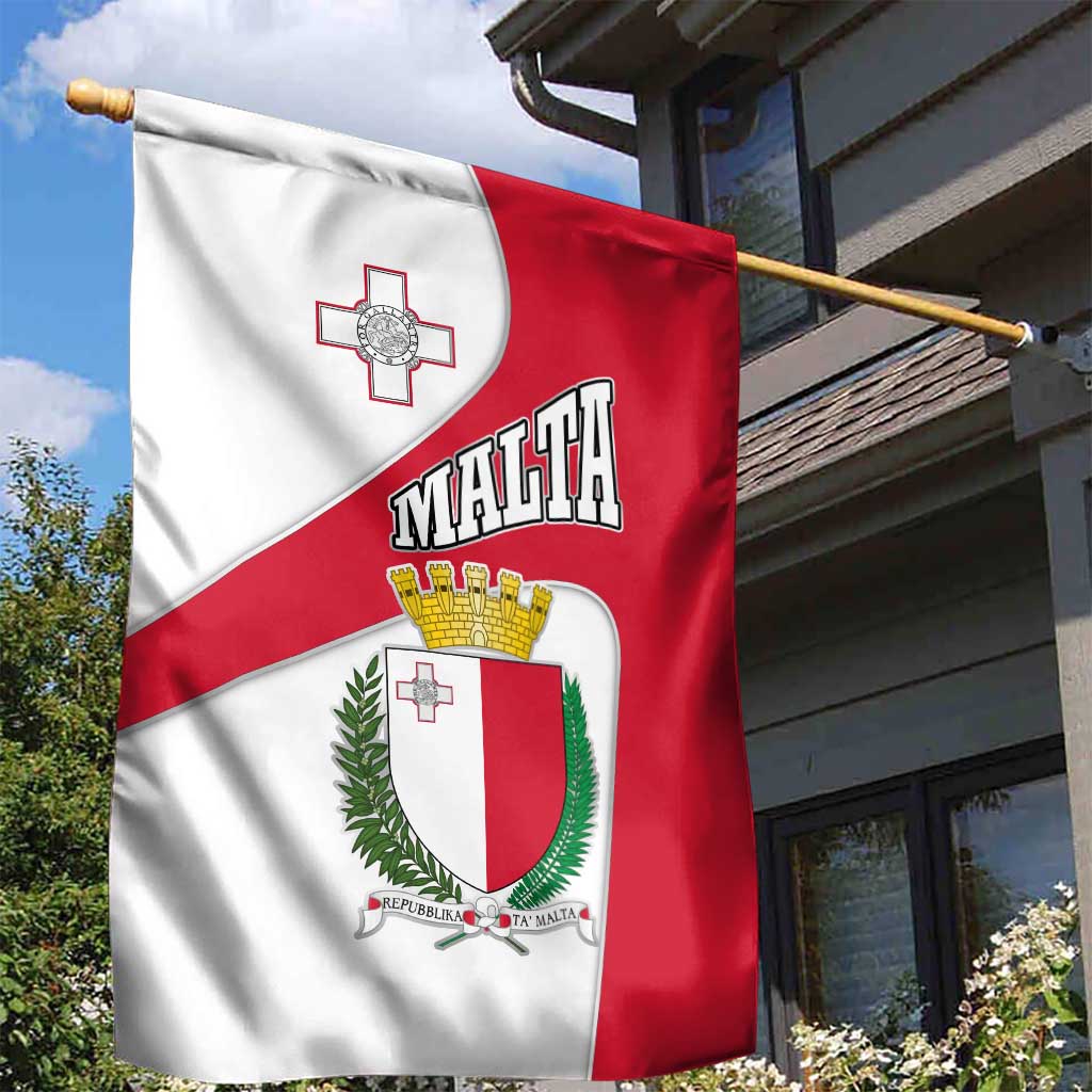 Malta Garden Flag with Coat of Arms and Island Map Design - Wonder Print Shop