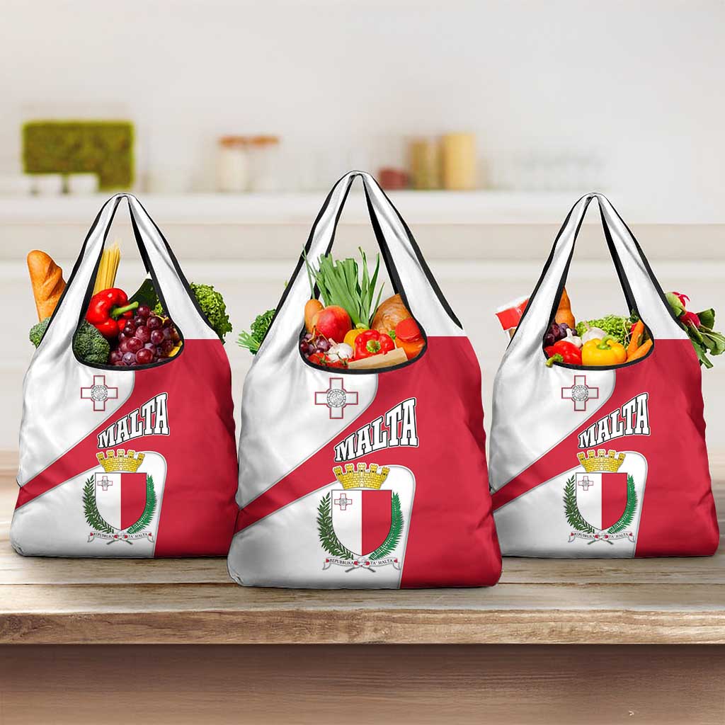 Malta Grocery Bag with Coat of Arms and Island Map Design - Wonder Print Shop