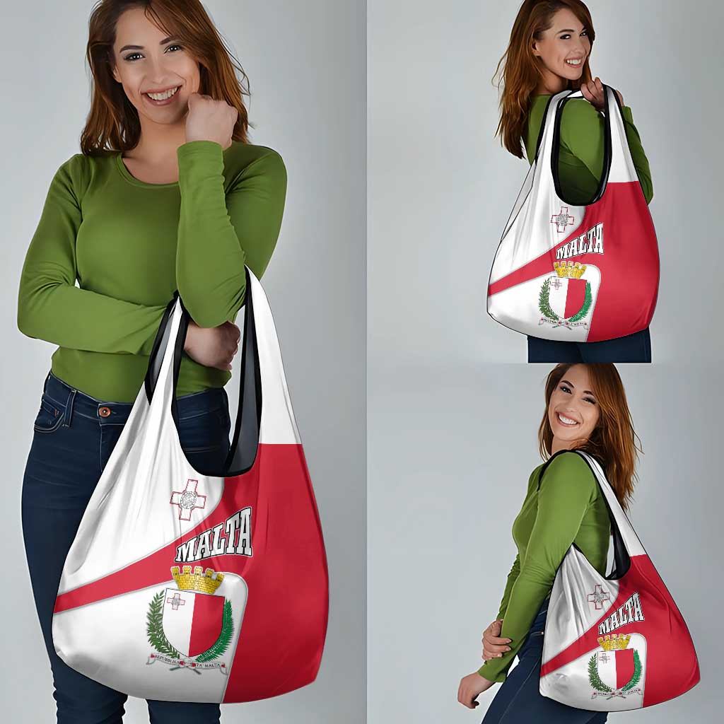 Malta Grocery Bag with Coat of Arms and Island Map Design - Wonder Print Shop