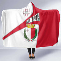 Malta Hooded Blanket with Coat of Arms and Island Map Design - Wonder Print Shop