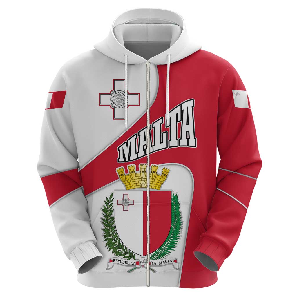 Malta Hoodie with Coat of Arms and Island Map Design - Wonder Print Shop