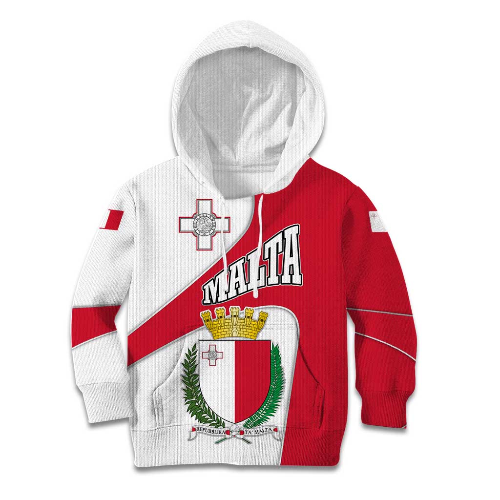 Malta Kid Hoodie with Coat of Arms and Island Map Design - Wonder Print Shop
