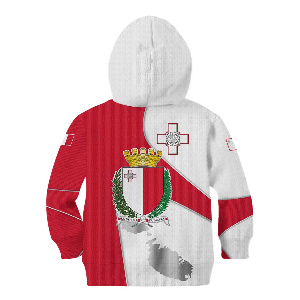Malta Kid Hoodie with Coat of Arms and Island Map Design - Wonder Print Shop