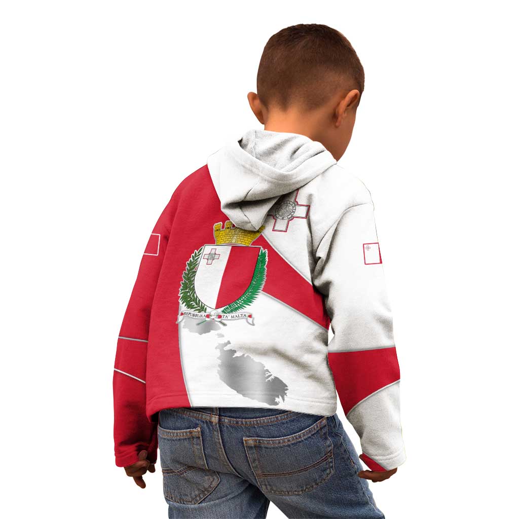 Malta Kid Hoodie with Coat of Arms and Island Map Design - Wonder Print Shop