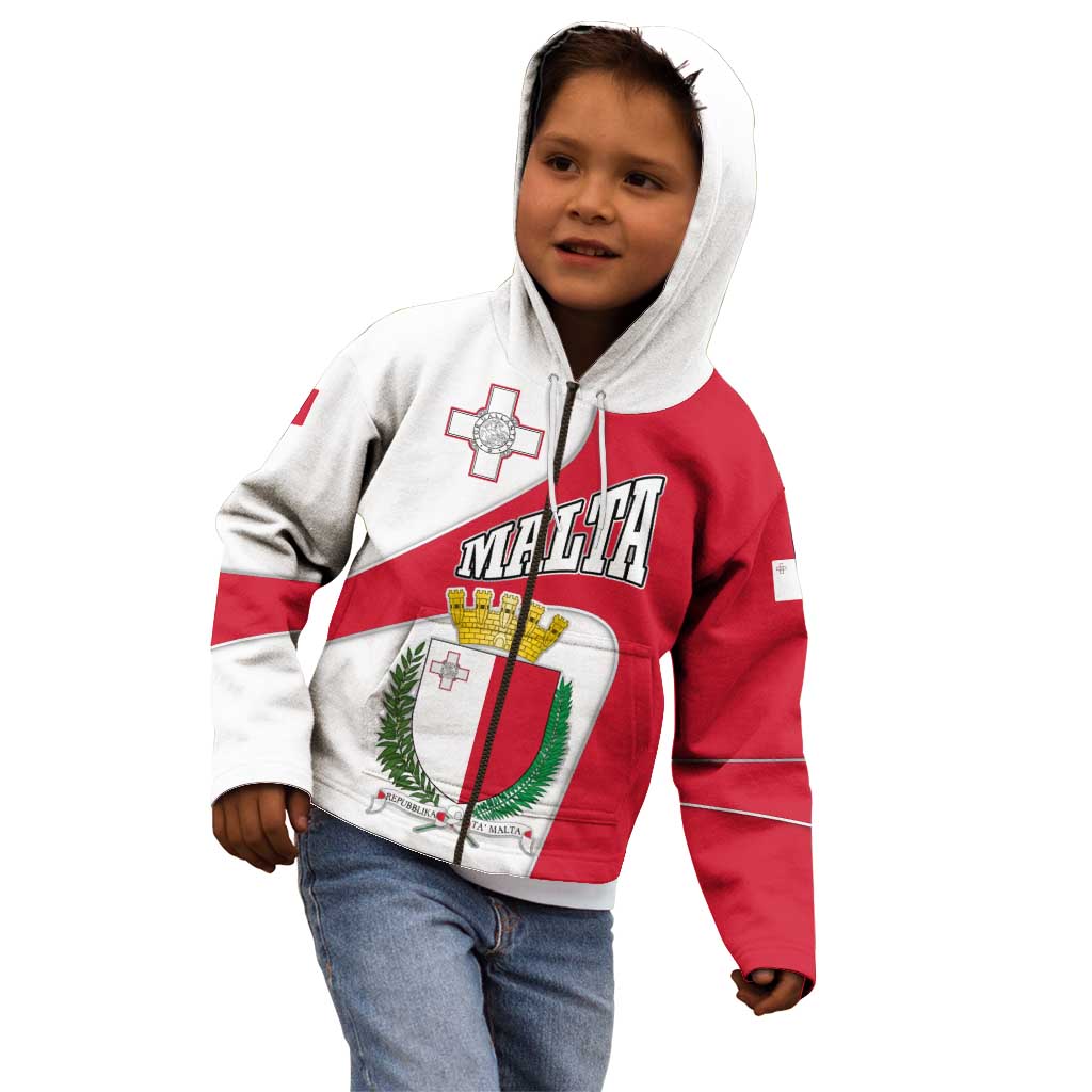 Malta Kid Hoodie with Coat of Arms and Island Map Design - Wonder Print Shop