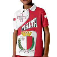 Malta Kid Polo Shirt with Coat of Arms and Island Map Design - Wonder Print Shop