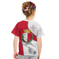 Malta Kid T Shirt with Coat of Arms and Island Map Design - Wonder Print Shop