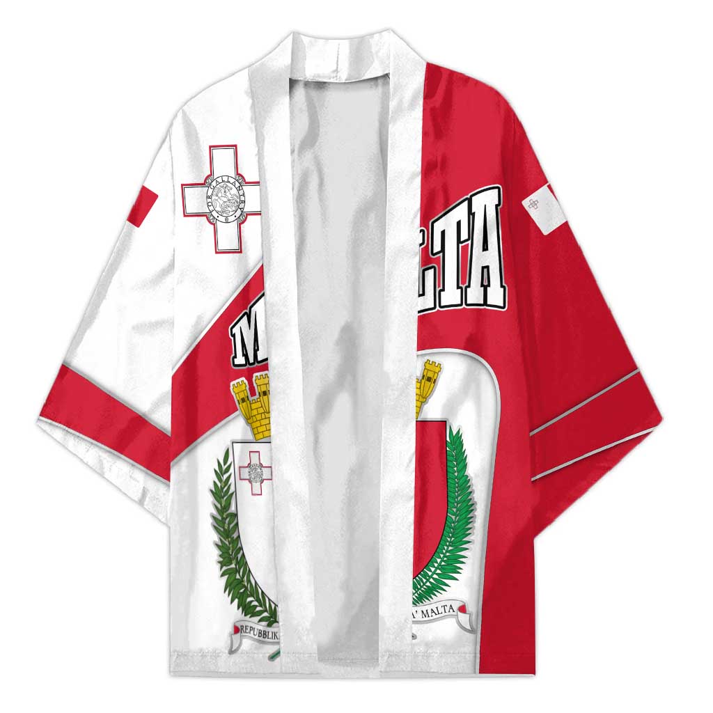 Malta Kimono with Coat of Arms and Island Map Design - Wonder Print Shop