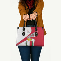 Malta Leather Bag with Coat of Arms and Island Map Design - Wonder Print Shop