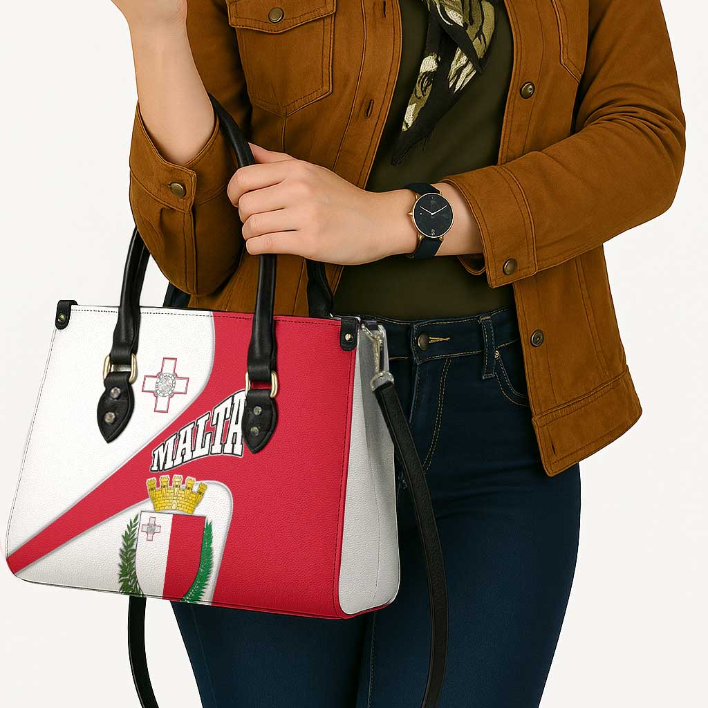 Malta Leather Bag with Coat of Arms and Island Map Design - Wonder Print Shop