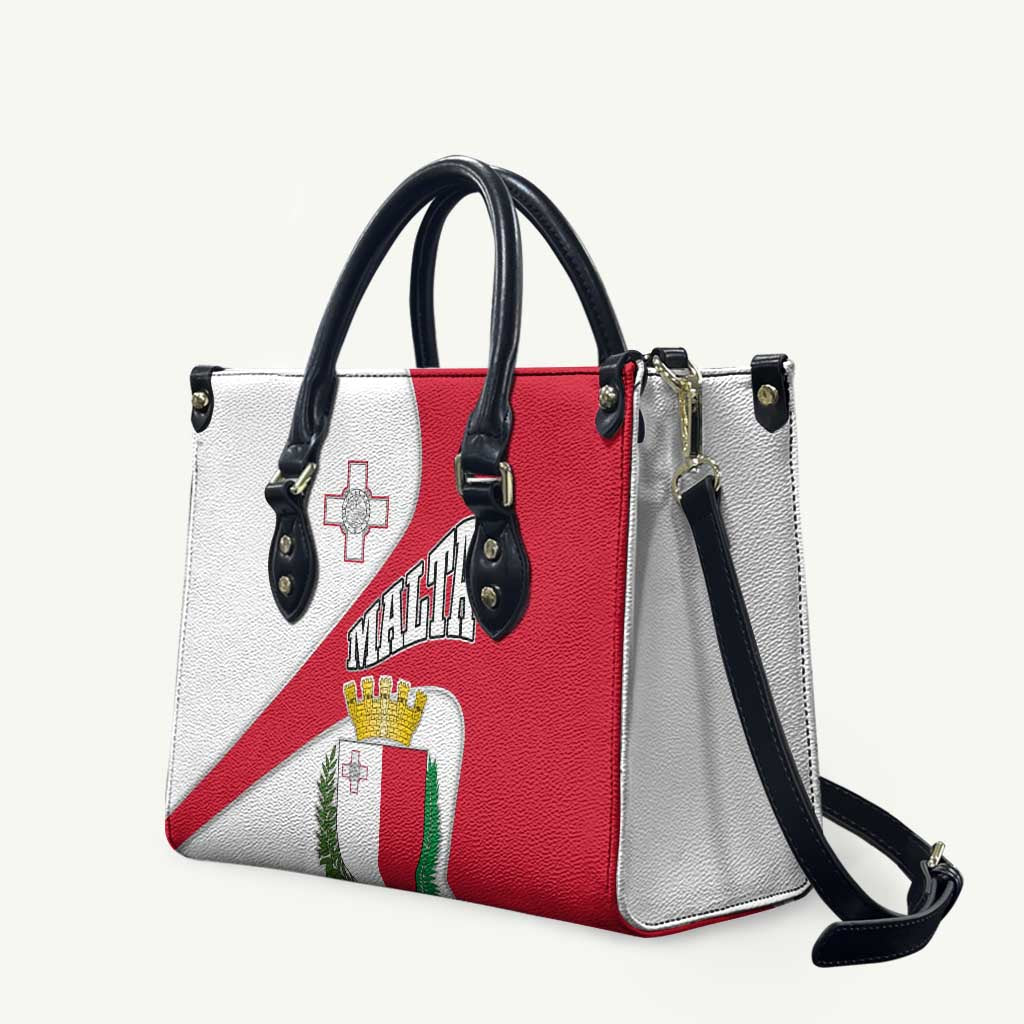 Malta Leather Bag with Coat of Arms and Island Map Design - Wonder Print Shop