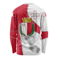 Malta Long Sleeve Shirt with Coat of Arms and Island Map Design - Wonder Print Shop